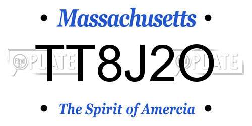 TT8J2O Massachusetts License Plate
