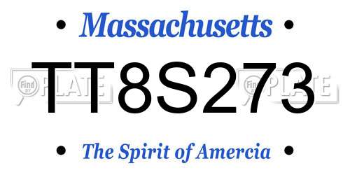 TT8S273 Massachusetts License Plate