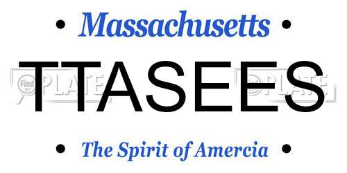 TTASEES Massachusetts License Plate