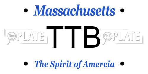 TTB Massachusetts License Plate