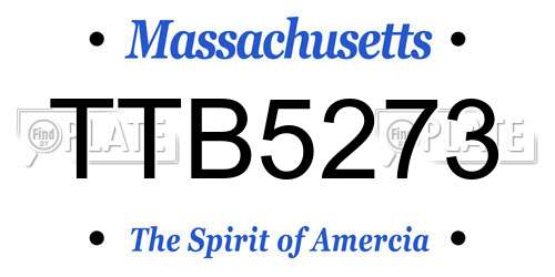 TTB5273 Massachusetts License Plate