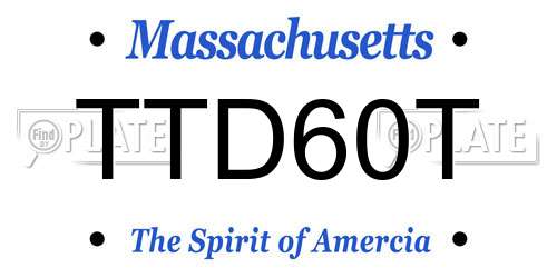 TTD60T Massachusetts License Plate