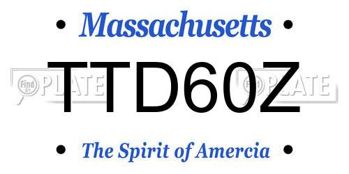 TTD60Z Massachusetts License Plate