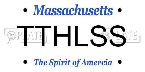 TTHLSS Massachusetts License Plate