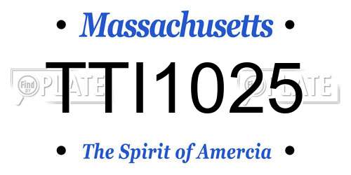 TTI1025 Massachusetts License Plate