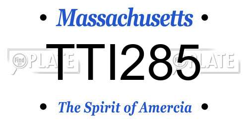 TTI285 Massachusetts License Plate