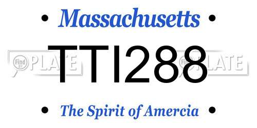 TTI288 Massachusetts License Plate