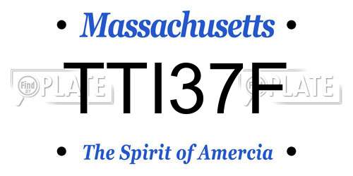 TTI37F Massachusetts License Plate