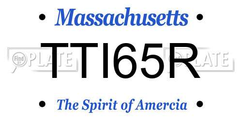 TTI65R Massachusetts License Plate