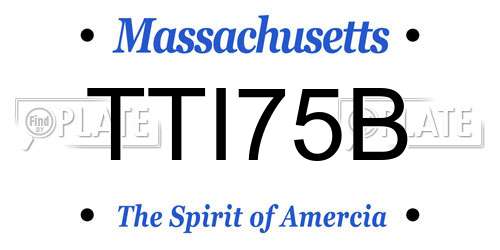 TTI75B Massachusetts License Plate