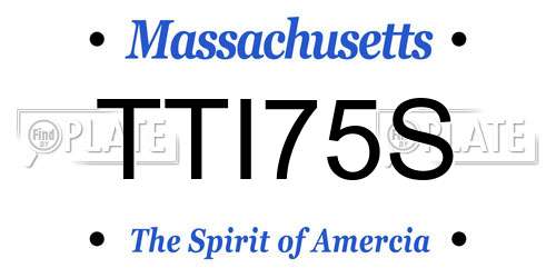 TTI75S Massachusetts License Plate