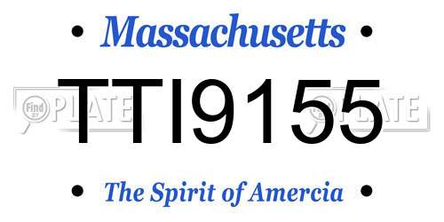 TTI9155 Massachusetts License Plate