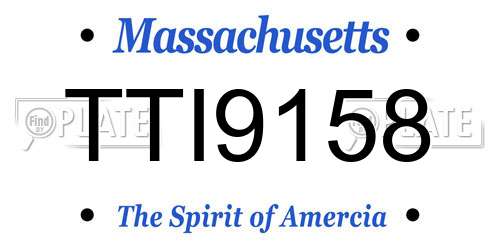 TTI9158 Massachusetts License Plate