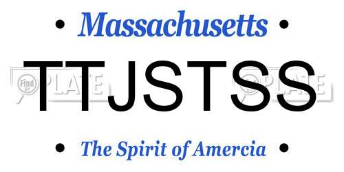 TTJSTSS Massachusetts License Plate
