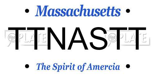 TTNASTT Massachusetts License Plate
