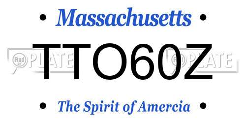 TTO60Z Massachusetts License Plate