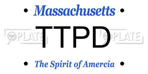 TTPD Massachusetts License Plate