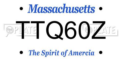 TTQ60Z Massachusetts License Plate