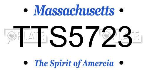 TTS5723 Massachusetts License Plate