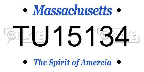TU15134 Massachusetts License Plate