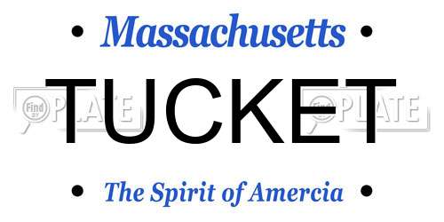 TUCKET Massachusetts License Plate
