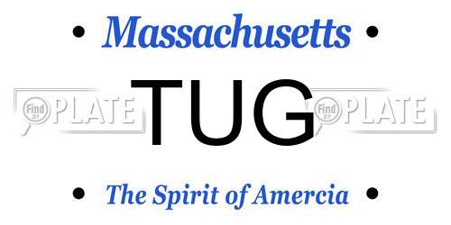 TUG Massachusetts License Plate