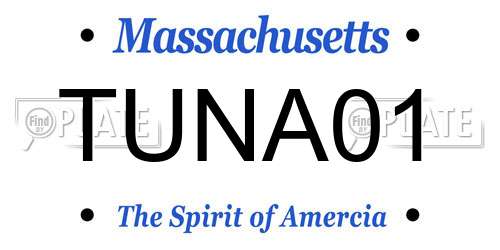 TUNA01 Massachusetts License Plate