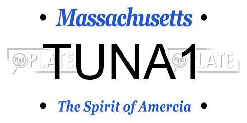 TUNA1 Massachusetts License Plate