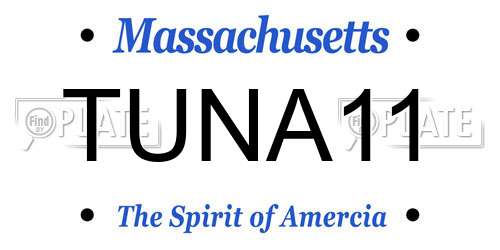 TUNA11 Massachusetts License Plate