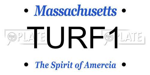 TURF1 Massachusetts License Plate