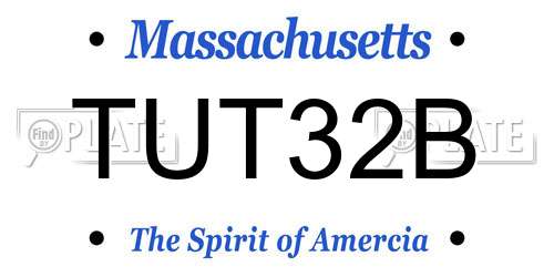 TUT32B Massachusetts License Plate