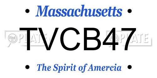 TVCB47 Massachusetts License Plate