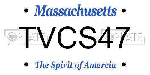 TVCS47 Massachusetts License Plate