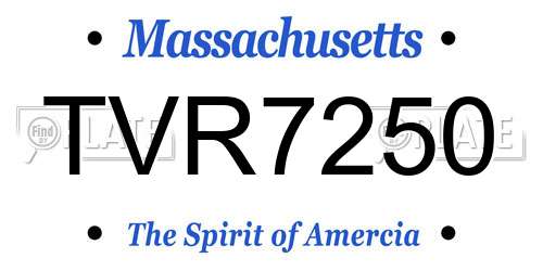 TVR7250 Massachusetts License Plate