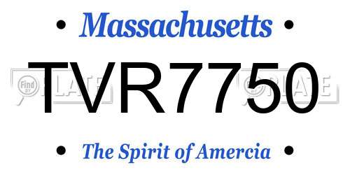 TVR7750 Massachusetts License Plate