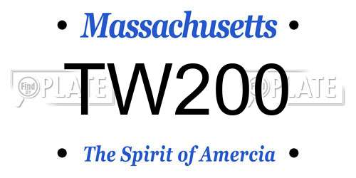 TW200 Massachusetts License Plate
