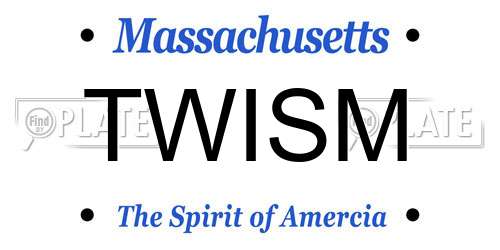 TWISM Massachusetts License Plate