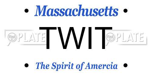 TWIT Massachusetts License Plate