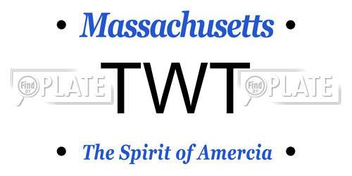 TWT Massachusetts License Plate