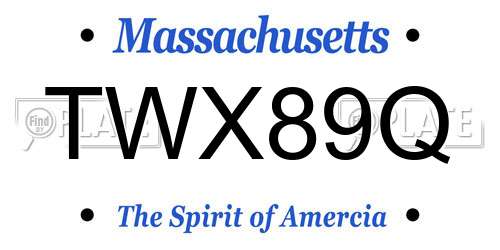 TWX89Q Massachusetts License Plate