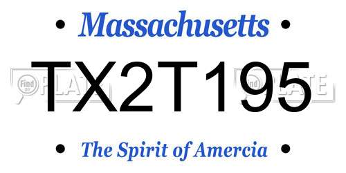 TX2T195 Massachusetts License Plate
