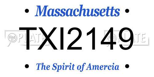 TXI2149 Massachusetts License Plate