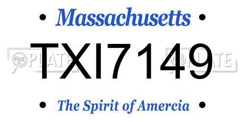TXI7149 Massachusetts License Plate