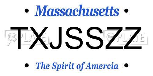 TXJSSZZ Massachusetts License Plate