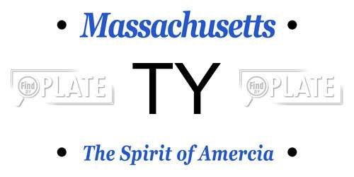 TY Massachusetts License Plate