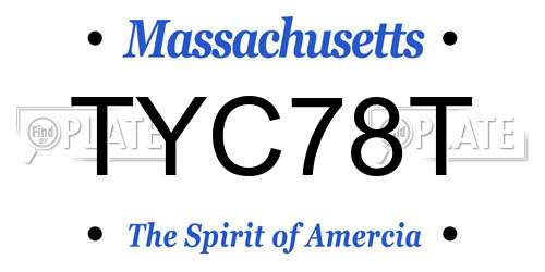 TYC78T Massachusetts License Plate