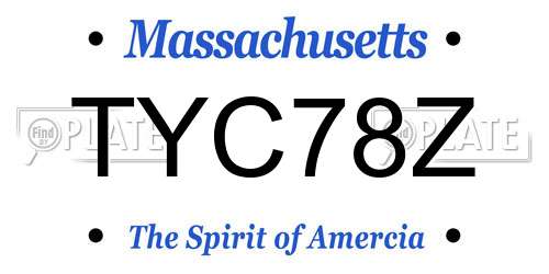 TYC78Z Massachusetts License Plate