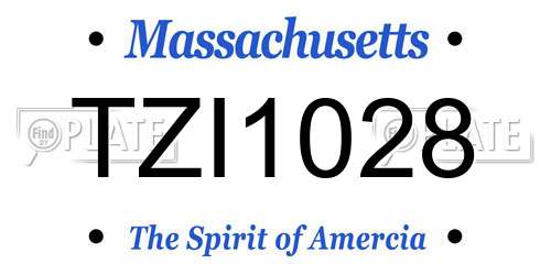 TZI1028 Massachusetts License Plate