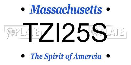 TZI25S Massachusetts License Plate
