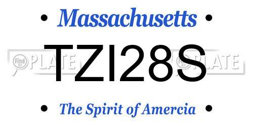 TZI28S Massachusetts License Plate